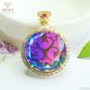 Ai Yu Collar Colgante de Cristal Morado Deslumbrante Europeo y Americano Moda Joyería al por Mayor Dropshipping S4101212