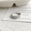 Anillo Abierto Minimalista Estilo Coreano con Estrella de Circonita Cepillada para Mujer, Lujo Ligero, Elegante, Moderno, a la Moda, Joyería Versátil para el Dedo
