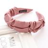 Diadema de Cuero Diadema de Cuero PU Plisada Brillante Estilo Celebridad de Internet Europea y Americana Ins Pasador para el Cabello Accesorio para el Cabello de Niña R69 Dulce y Fresco
