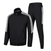 Traje deportivo casual de otoño para hombre, suéter de tres rayas moderno para hombre, conjunto de dos piezas para primavera y otoño, traje de fitness y running