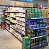 Estantería principal de acero personalizada de un solo lado con estantes ajustables para supermercados, tiendas de conveniencia y tiendas departamentales, modelo estándar para instalación y entrega