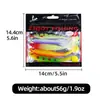 Señuelo Suave Weihe Outdoor Ojo Irregular Cola en T 12cm 10g Señuelo de Cola en T Cebo Suave Bicolor para Bagre y Pez Nariz Aguda Venta al por Mayor