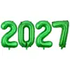 Conjunto de Balões Digitais de Folha de Alumínio para Véspera de Ano Novo 2027 Decoração de Balões para Festa de Ano Novo Balões Digitais