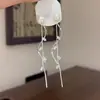 Pendientes de Borla con Perla y Zirconita Hojita Estilo Coreano para Mujer, Lujo Accesible, Pendientes Elegantes de Gama Alta, Pendientes Populares Nuevos, Agujas de Plata