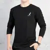 Camiseta de Manga Larga para Hombre de Primavera y Otoño Pulóver Juvenil Holgada Camisa Base Talla Grande Ropa de Hombre Estudiante Adolescente Ropa de Otoño Superior