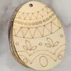 Huevos de Madera de Pascua con Cuerda Decoraciones para Fiestas Infantiles Manualidades DIY Piezas de Madera de Conejo Decoración para el Hogar