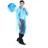 Impermeable desechable de fábrica con logo y publicidad impresa para adulto, de viaje, para exteriores, engrosado, transparente, de una sola pieza, con botón, poncho de PE