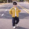 Nova Jaqueta de Primavera e Outono para Meninos, Roupa de Exterior Estilosa de Primavera para Bebês Meninos, Jaquetas para Crianças Pequenas, Jaquetas de Motociclista, Tops Estilosos