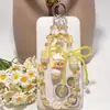Bolsa de Celular com Pingente de Miçangas Artesanal, Série Sorvete Pop Mart Autêntica, Acessórios de Laço de Cristal Luxuosos
