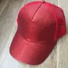Boné de Baseball Lantejoula de Comércio Exterior, Boné Fashionável e Versátil com Abertura Traseira para Rabo de Cavalo, Boné de Rede com Glitter, Bordado com Logo Camuflado