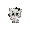 Pegatinas de Tela Bordadas de Animales Lindos de Dibujos Animados Etiquetas Bordadas para Computadora Parches Decorativos DIY para Ropa y Sombreros
