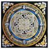 Thangka Nepalês Pintado à Mão Roda do Tempo Preto Dourado King Kong Mandala Decoração de Mesa Seiko Pintura para Sala de Estar Estudo Pintura de Mesa Pendurada