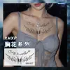 Alas de Mariposa Flor de Pecho Tatuaje Herbal Pegatina Impermeable Femenino Larga Duración Gama Alta Cubrir Cicatriz Pegatina de Tatuaje