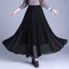 Saia plissada em malha, novo modelo outono 2026, saia evasê slim-fit com caimento fluido, saia longa casual com pregas palito