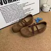 Zapatos Mary Jane Planos Estilo Ballet Francés para Mujer, Nueva Colección Otoño 2026, Combinan Perfectamente con Vestidos, Mocasines de Noche