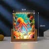 Marco de Fotos de Medalla de Cristal Impreso a Color UV Lámpara de Noche Luminosa Plantilla Adorno de Decoración para el Hogar y el Dormitorio Lámpara Regalo Creativo Premio