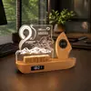 Carregador sem fio, celebração de aniversário corporativo, relógio de reunião anual, calendário, porta-canetas, item de presente, chip, luminária de noite criativa em acrílico
