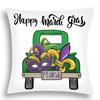 Fronha Carnaval Mardi Gras Conjunto de Quatro Peças Pelúcia Curta Estampada Sala de Estar Sofá Fronha Almofada Quarto