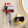 Soporte para Secador de Pelo Montado en Pared Sin Taladro Estante de Almacenamiento para Baño Soporte Organizador de Secador de Pelo para Baño Estante Colgante Gadget