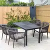 Juegos de sillas de ratán al por mayor para ocio interior y exterior, mesas y sillas de ratán tejidas para patio, juegos de mesa de centro para balcones al aire libre, mesas y sillas para uso doméstico