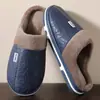 Pantuflas para el hogar con diseño cálido y grueso, zapatos de algodón posparto para otoño e invierno, pantuflas de algodón peludas para interiores para parejas de hombres y mujeres