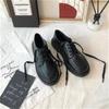Sapatos Pequenos de Couro Pretos para Estudantes Femininas Estilo Coreano Versátil Retrô Estilo Britânico Novidade Primavera e Verão 2021 Sapatilhas Tendência ins Preppy