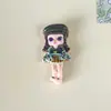 Cartão Pequeno Desenho Animado Menina Lírio DIY Cola de Creme Acessórios de Resina Capa de Celular Grampo Ímã de Geladeira Material para Joias Lote