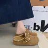 Zapatos de Suela Gruesa de Punta Cerrada y Medio Abiertos Ropa de Exterior para Mujer 2026 Nueva Llegada de Primavera Slip-on Retro Birkenstock Birkenstock con Plataforma Oculta Zapatos de Medio Abierto