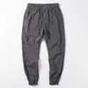 Pantalones de verano para hombre, finos, sencillos, atados al tobillo, holgados, casuales, marca de moda, elásticos, seda helada, secado rápido, pantalones deportivos para hombre