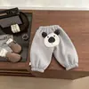 Pantalones para Niños Otoño e Invierno Súper Lindos Niños y Niñas Bebé Lindos Dibujos Animados Polar Engrosado Pantalones Jogger Versátiles Cálidos Pantalones de Chándal