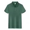 Camisa Polo de Seda Gelada Roupa de Trabalho Logo Personalizado Estampado Gola Camisa Cultural para Equipe Corporativa Roupa de Trabalho de Manga Curta Estampada Bordar