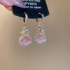 Pendientes Colgantes Ovalados de Calabaza con Resina y Circonita Bañados en Oro Real de 14K Pendientes de Nuevo Estilo Chino Lujo Ligero Pendientes de Gama Alta