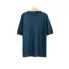 Nova camisa de malha 100% lã pura de outono para homens, camiseta de manga curta, gola redonda, camisa base de meia-manga, top casual versátil