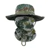 Paquete Combinado de Bufandas Camuflaje Jungla Estilo Sudeste Asiático y Europeo/Americano, Disponible para Procesamiento OEM, Sombrero de Pescador para Senderismo al Aire Libre