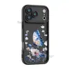 Funda Móvil Transfronteriza para Apple 15 Pro Max, Diseño de Mariposa Azul y Blanco, Funda Suave Anti-Caídas para iPhone 17 Pm, Cubierta de Protección Total