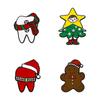 Broche de desenho animado de Natal Árvore de Natal fofa Chapéu de Natal de homem de gengibre Atmosfera de feriado Gota de óleo Distintivo de liga de diamante