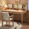 Escritorio de madera maciza con combinación de estantería para uso doméstico por estudiantes de primaria y secundaria, escritorio y silla de escritura simples para dormitorio de apartamento pequeño