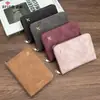 Portapasaporte Retro Transfronterizo para Hombres y Mujeres, Portatarjetas de Almacenamiento de Documentos de Viaje Antirrobo RFID con Cremallera y Múltiples Compartimentos para Cambio