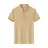Camisa polo elástica de algodón y spandex de manga corta, camisa de punto estampada para publicidad, ropa de trabajo, impresión de logotipo personalizado