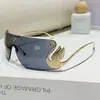 Tendência de moda transfronteiriça óculos de sol de peça única sem armação com borda cortada estilo de rua Y2K óculos de sol emagrecedores com proteção UV