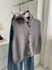 Chaleco de punto con capucha informal chic de estilo coreano para mujer, 26 prendas de punto versátiles de moda para otoño-invierno, cárdigan, chaqueta