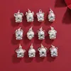 Prata Esterlina 999 Prata Dura 3D Ano Animal Doze Signos do Zodíaco Pingentes Luxo Acessível High-End DIY Colar Acessórios de Prata Joias