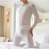 Auténtica Ropa de Belleza Térmica para Piel Ultra Fina con Ácido Hialurónico para Hombre, Conjunto de Ropa sin Costuras Auto-Calentable para Otoño y Pantalones Largos, Camiseta de Capa Base para Otoño e Invierno