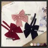 [Castaño Cerdo JK] Pajarita Biselada de Raíz de Pluma de Color Sólido Camisa de Estudiante Estilo Japonés Versátil Flor de Cuello Objeto Pequeño Estilo Básico