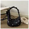Estilo Coreano Grande Capacidade Fresco Novo Laço Plissado 2026 Elegante Nuvem Bolsa de Mão Bolsa de Ombro Bolsa de Braço Feminina