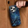 Funda para Película Flor Sombra de Luna Adecuada para Apple 17/18 Pro Max Funda Protectora iPhone 16 Funda Artística para Teléfono