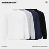 Sudadera Artística de Manga Larga para Hombre Zoewatson, Moda Casual Estilo Japonés Modelo Nuevo, Top Simple y Versátil Estilo Ins