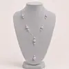 Cross-border novo longo em forma de Y zircão borla colar de pérolas Coreia do Sul ins textura das mulheres estilo frio clavícula cadeia mulheres