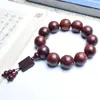 Pulsera de Cuentas de Oración Budista de Madera Más Vendida, Palo de Rosa Hoja Pequeña, Sándalo Verde Fragante, Colgante Cuadrado de Palo de Rosa Amarillo, Fabricante de Transmisiones en Vivo, Venta al por Mayor de Artículos Culturales y Artísticos