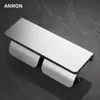 Porta pañuelos de cobre portarrollos de papel higiénico para hotel de baño caja de pañuelos de papel higiénico estante de almacenamiento para teléfono móvil baño portarrollos de papel higiénico para baño